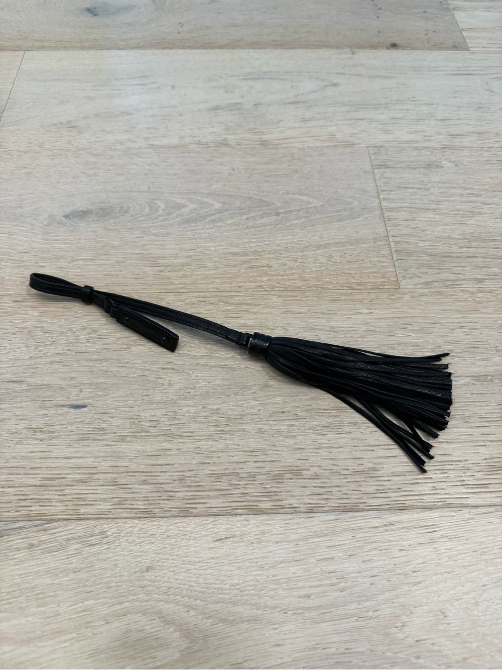 Saint Laurent YSL Black Leather Tassel - Women Accessories New